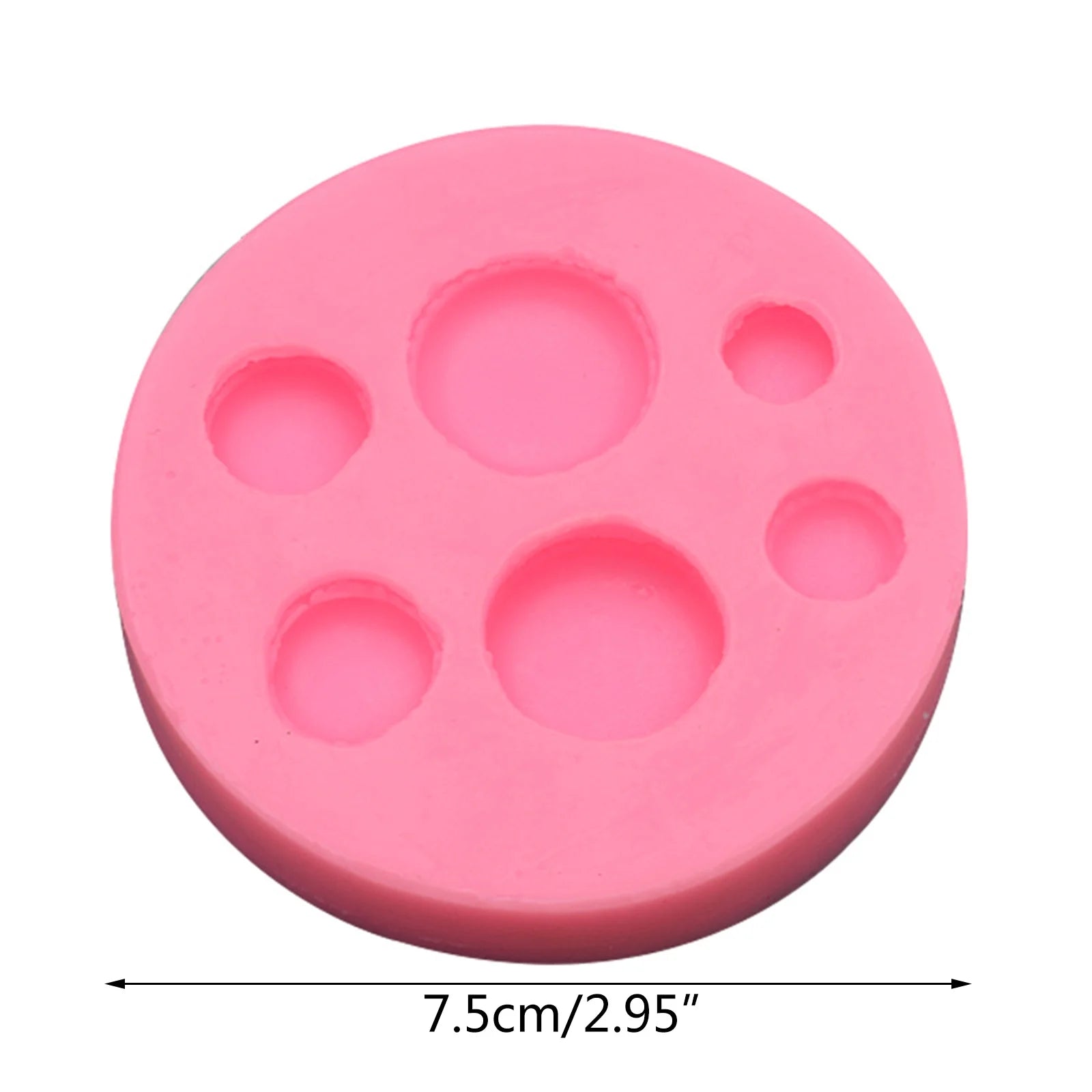 6 Cavities Macarons Shape Fondant Molds D7631