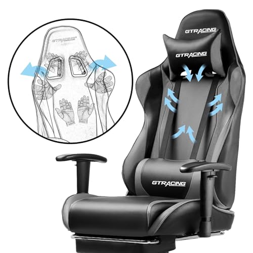 Blue Gaming Chair with Footrest U403530