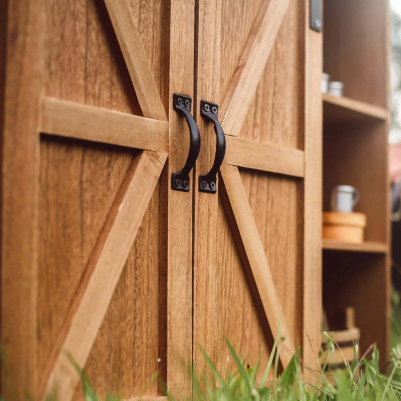 Brown Wooden Storage Trunk F1701