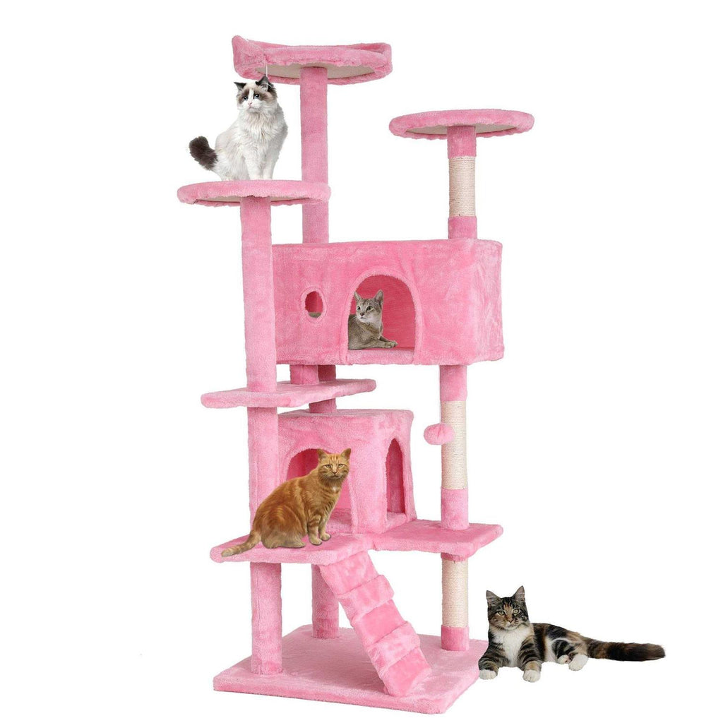 54in Cat Tree Tower with Scratching Posts B65087