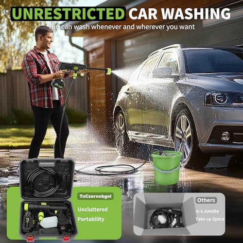 Cordless Portable Pressure Washer with 6-in-1 Nozzle M8306