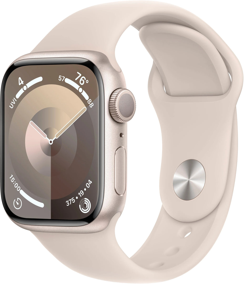 Refurbished Apple Watch Series 9 41mm Starlight Aluminum Sport Band V596104