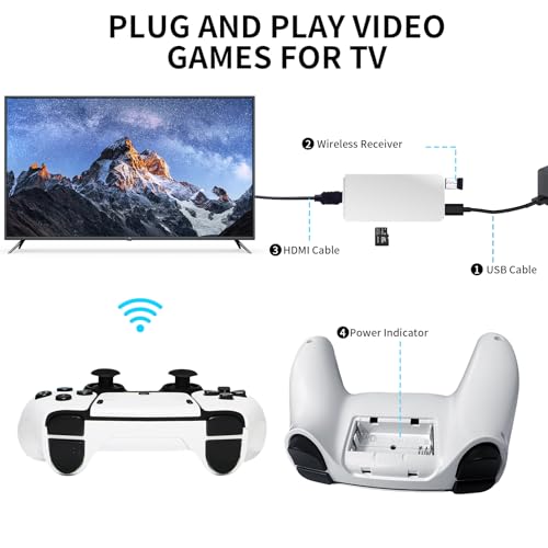 Retro Game Console with 20000+ Classic Games, 64GB, 4K, HDMI Output, Dual 2.4G Wireless Controllers N3360