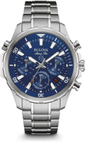 Men's Chronograph Quartz Watch with Stainless Steel Strap, Blue D76750