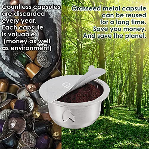 Refillable Stainless Steel Vertuo Capsule with 40 Foil Lids Y5728