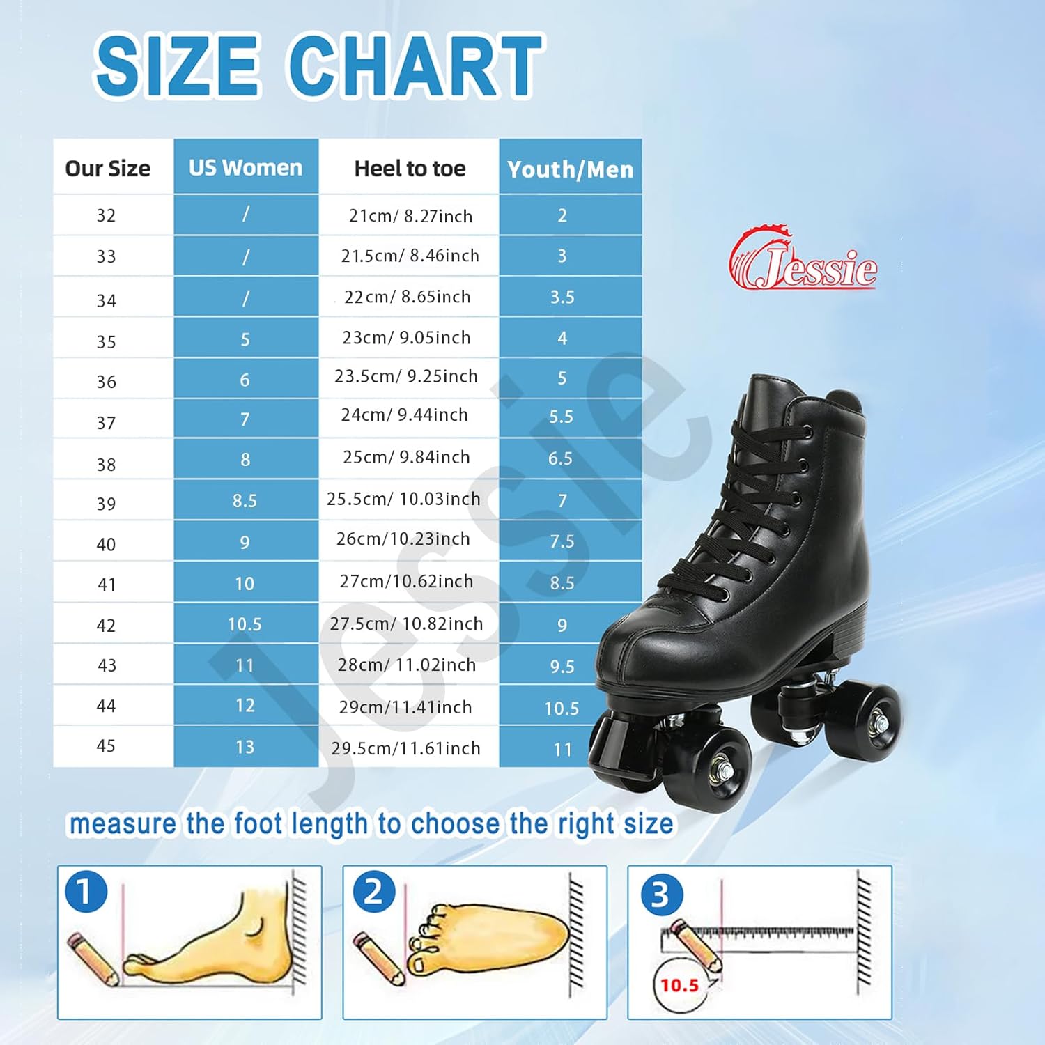 PU Leather Roller Skates U3356