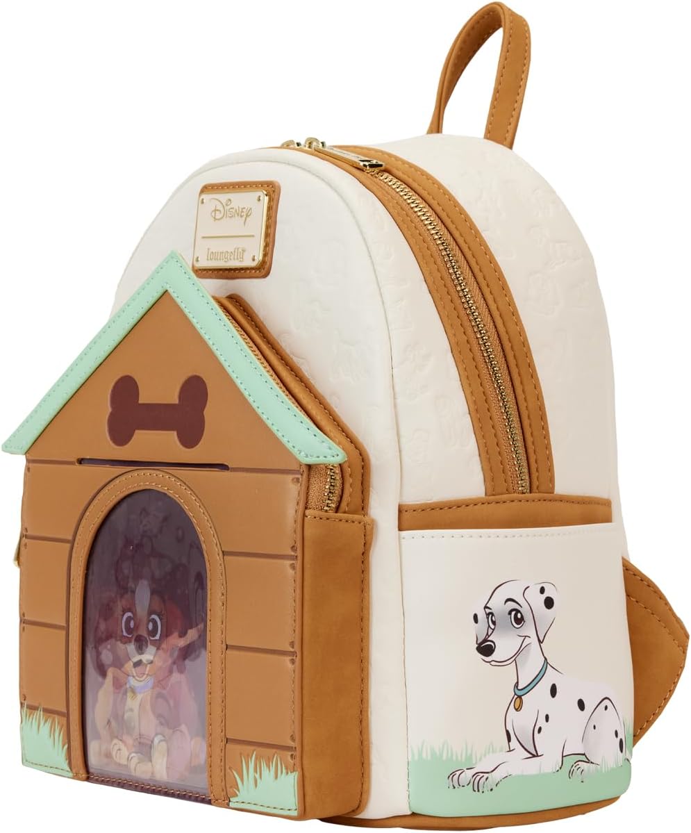 Loungefly Disney I Heart Dogs Dog House Triple Lenticular Double Strap Shoulder Bag Z9273