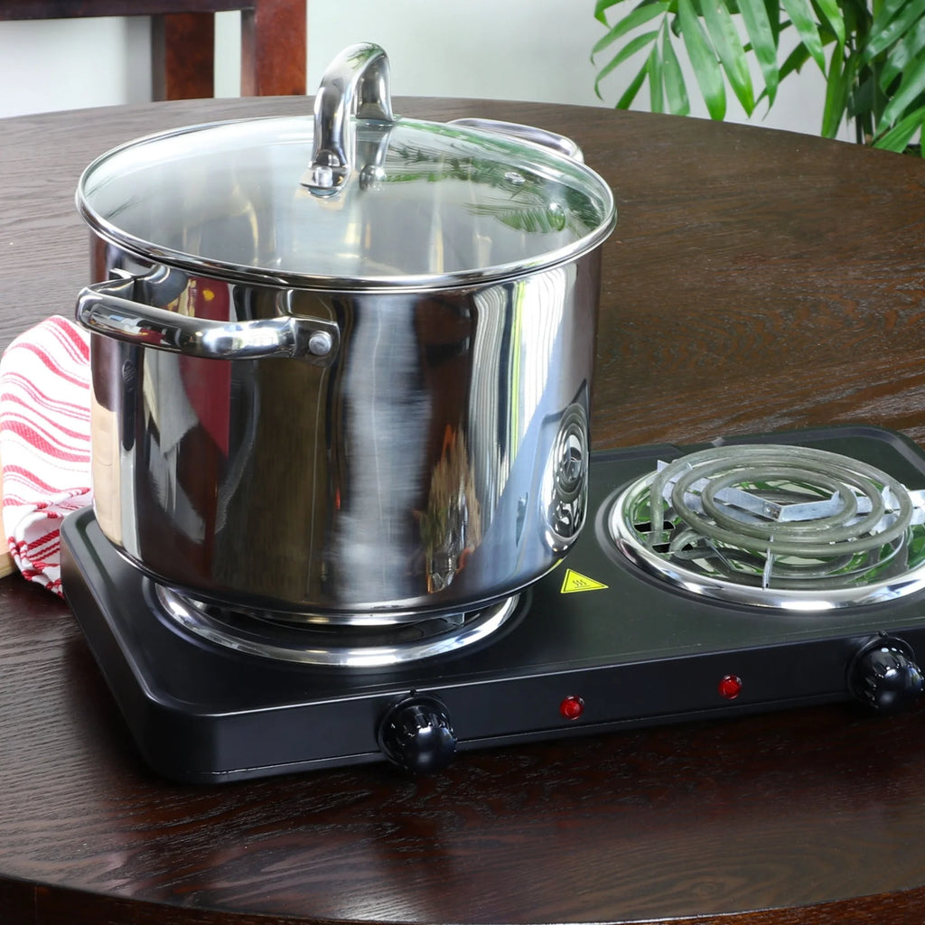 8 Quart Stock Pot with Tempered Glass Lid B520