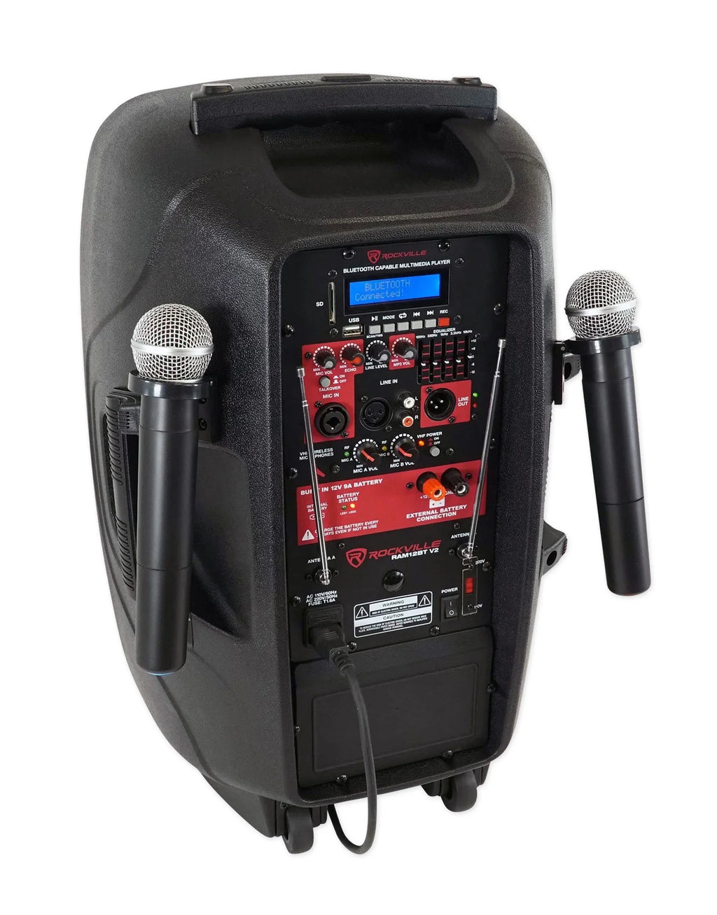 12" Rechargeable Powered 600W DJ PA Speaker with Bluetooth N4545