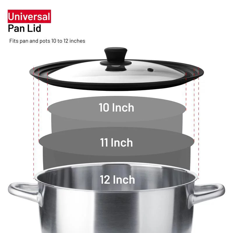 Vented Tempered Glass Cookware Lid P7850