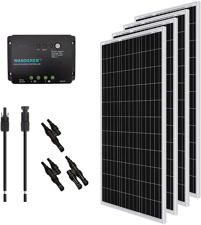 400 Watt 12 Volt Monocrystalline Solar Panel Kit with 40A MPPT Charge Controller Y1342