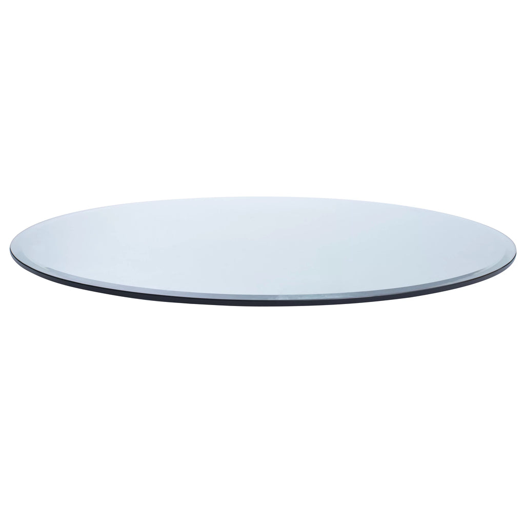 26" Round Clear Tempered Glass Table Top F9497