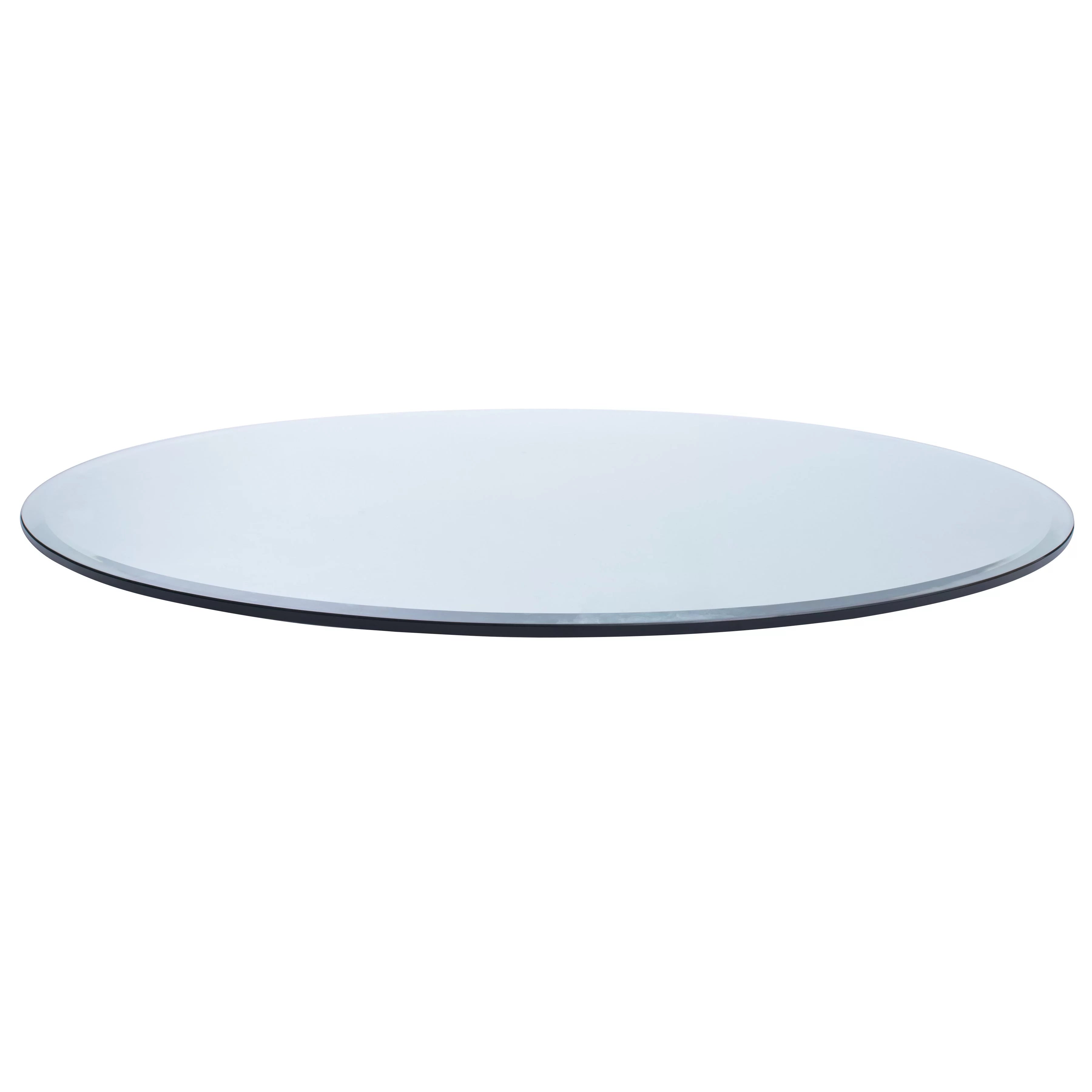 26" Round Clear Tempered Glass Table Top F9497