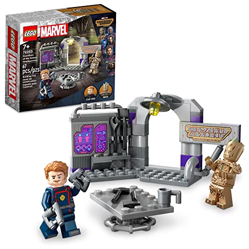 LEGO Marvel Guardians of The Galaxy Headquarters 76253 Super Hero Building Toy Set with Groot and Star-Lord Minifigures Q5975
