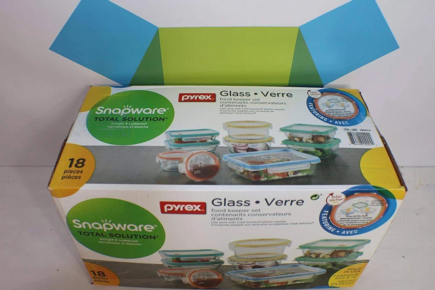 18 count Glass Food Storage Set G611864