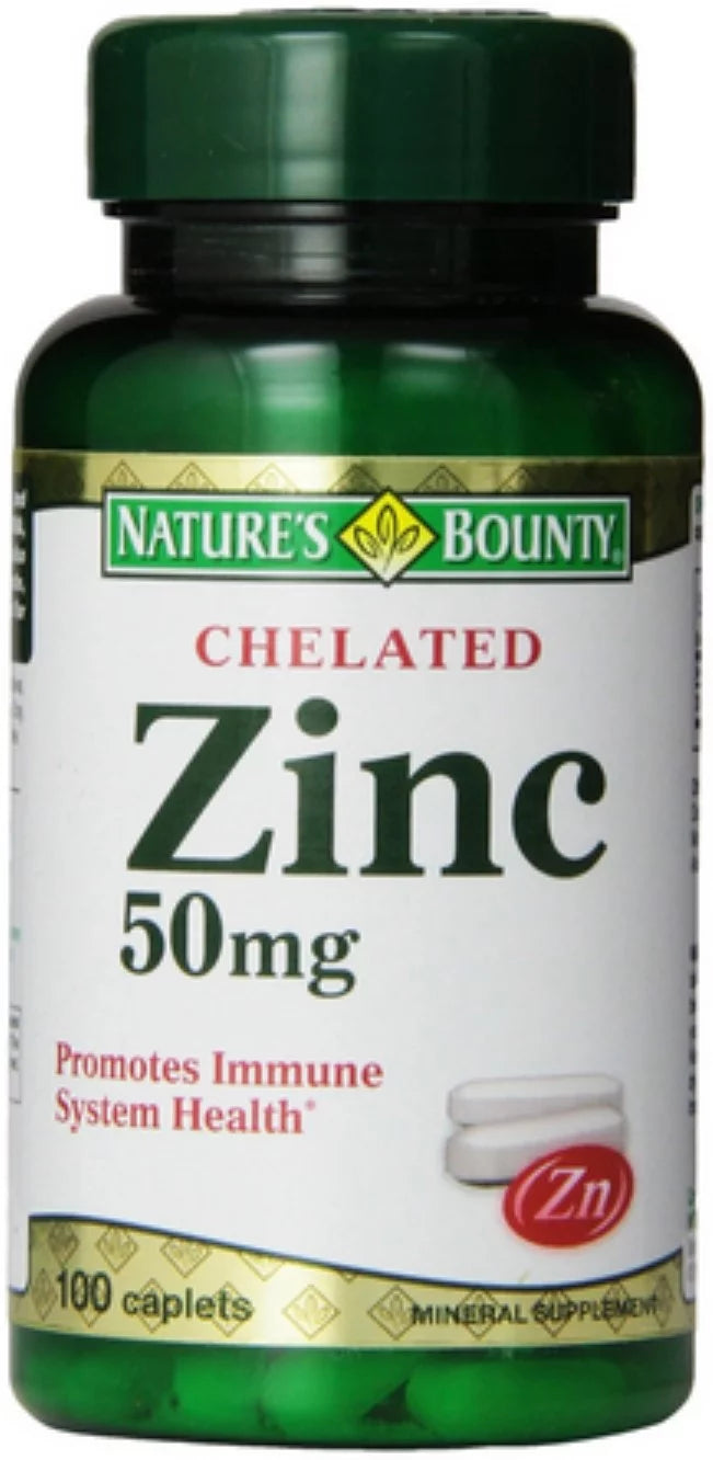 Chelated Zinc 50 mg Caplets 100 ea Pack of 6 L319001