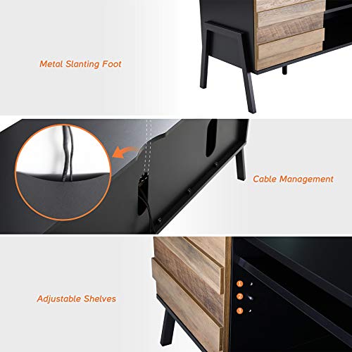 Mid Century Modern TV Stand, 60 inch S642