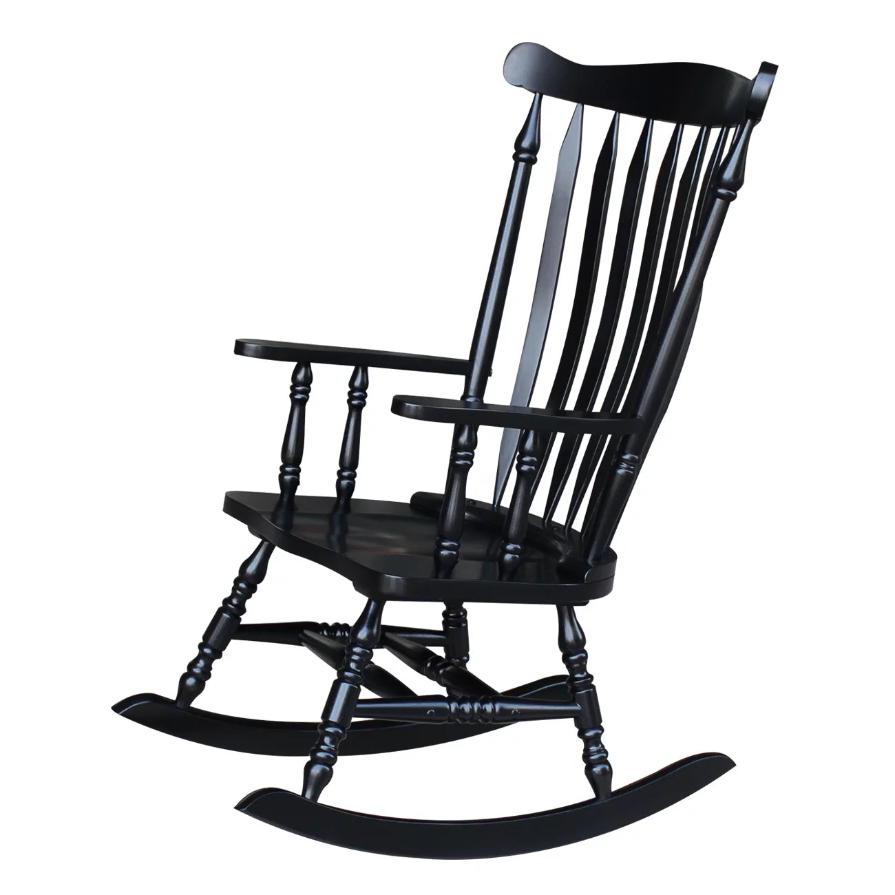Antique Black Rocking Chair O327