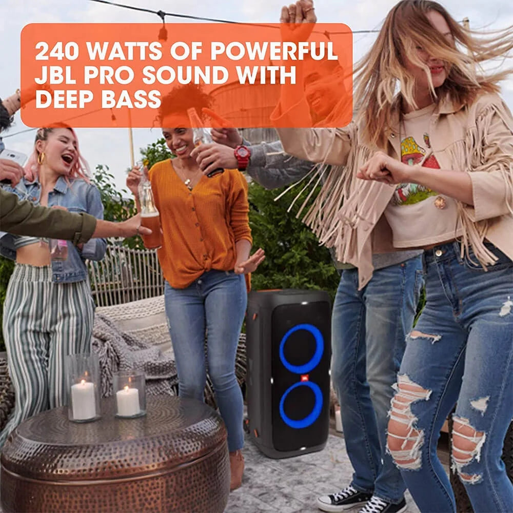 Black Portable Bluetooth Speaker with LED Lighting G5278