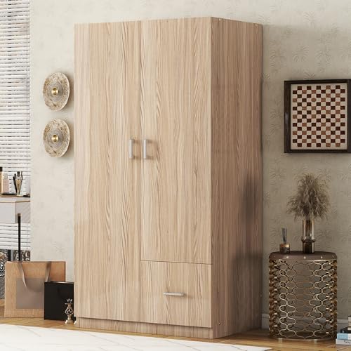 3 Door Wardrobe with Mirror and Hanging Rod S1711