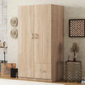 3 Door Wardrobe with Mirror and Hanging Rod S1711