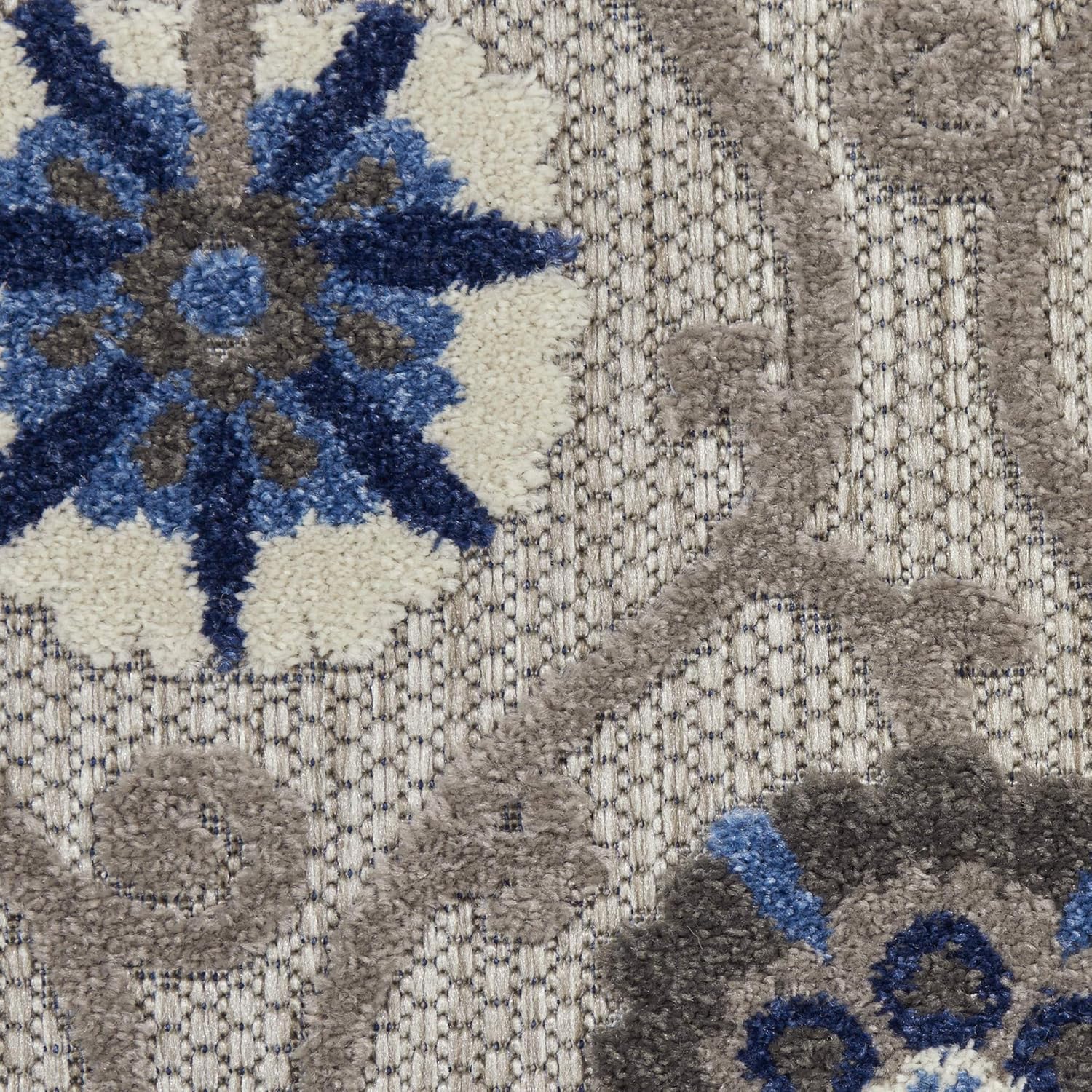 Grey/Blue 7' x 10' Area Rug N553