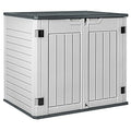 Resin Outdoor Storage Shed 34 Cu Ft Horizontal Storage Cabinet V47441