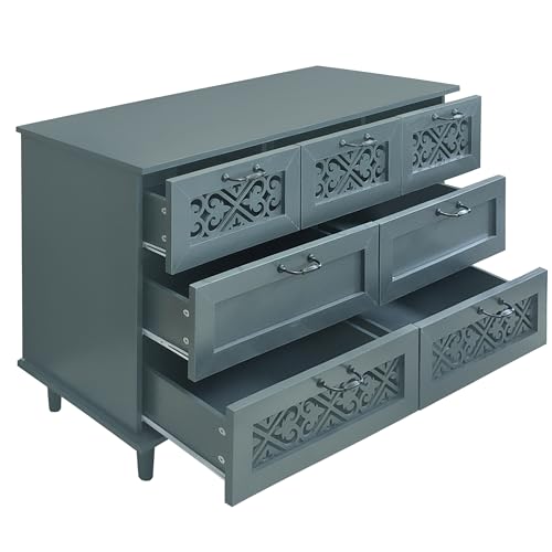 Blue 3 Door 3 Drawer Wooden Sideboard Cabinet Z4022