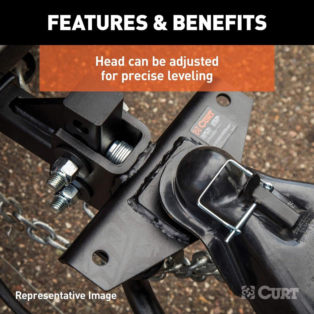 Black Round Bar Weight Distribution Hitch, 2-in Shank, 2-5/16-Inch Ball N66853