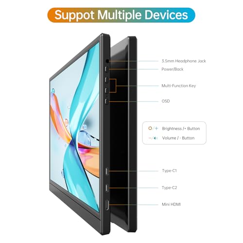 15.6 Inch 1080P USB-C HDMI IPS Portable Monitor D24073