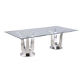 Rectangular Steel and Glass Dining Table K274