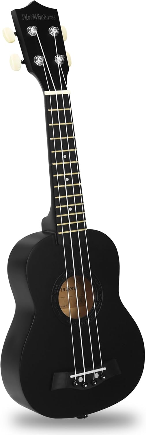 Black Soprano Ukulele 21" H81125