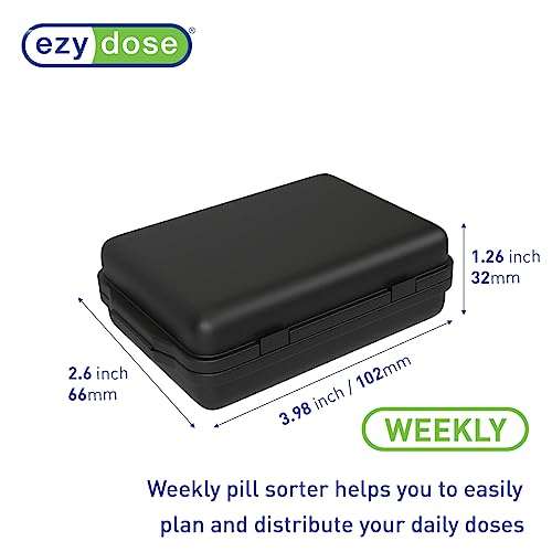 Gray Magnetic Pill Case with 7 Compartments F264