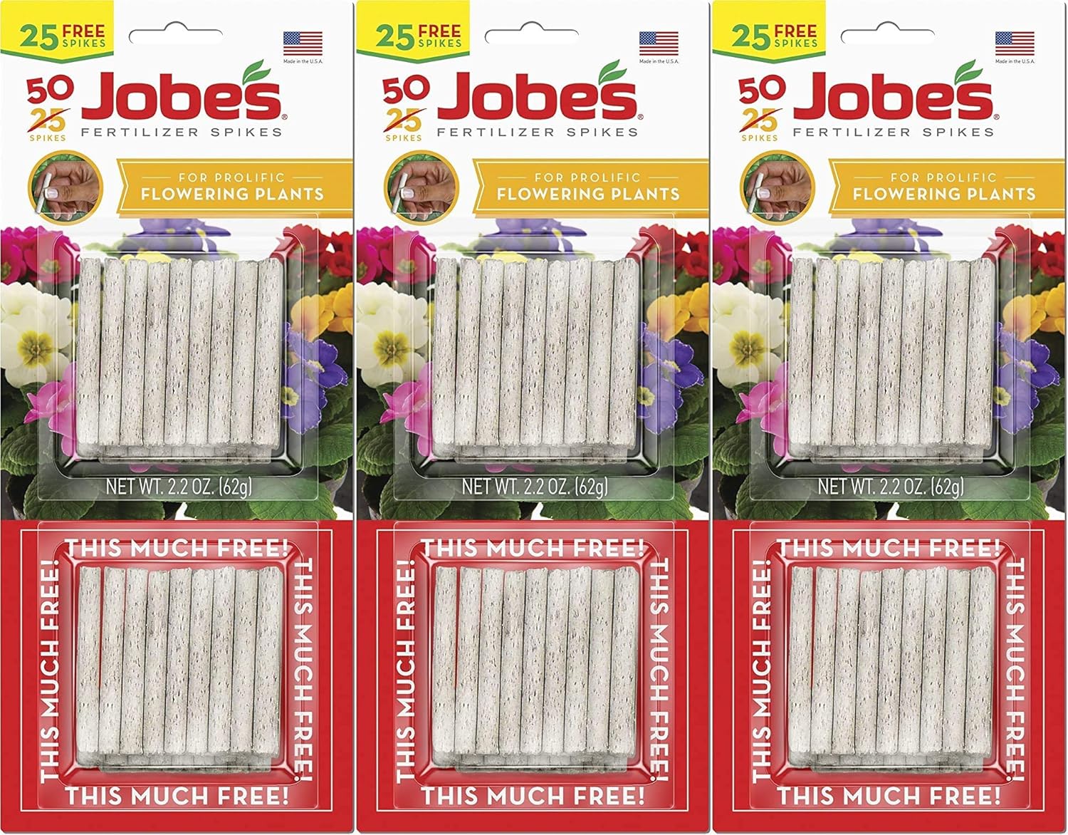 3 Pack Flowering Plant Fertilizer Spikes 10-10-4 W769