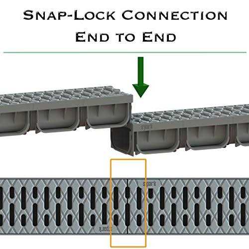 4 Inch Trench Drain System with Grate M8776