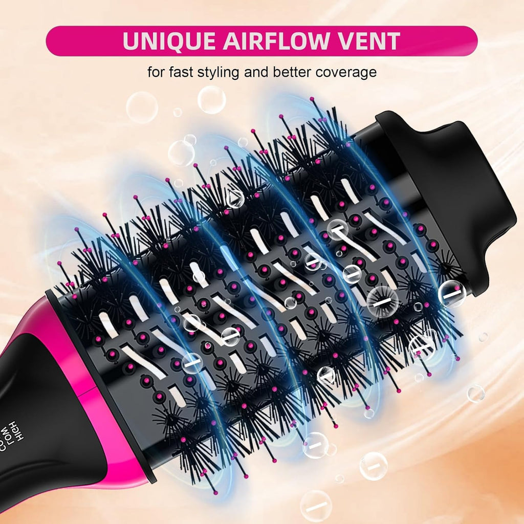 Dual Voltage Hair Dryer Brush with European Plug 110V-120V/220V-240V B7700