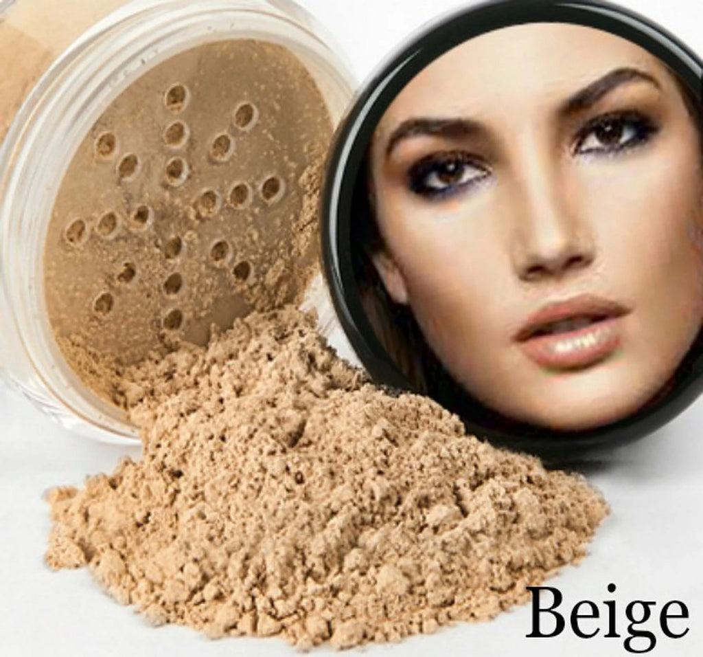 XXL Mineral Makeup Set with Case Beige Matte Powder Foundation J778