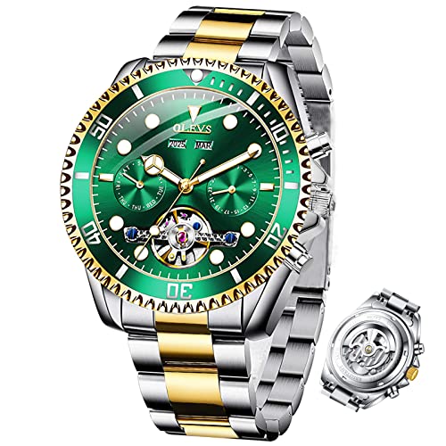 Automatic Self Winding Mechanical Stainless Steel Wrist Watch with Big Dial Waterproof Luminous Watch Rotatable Bezel Y49568