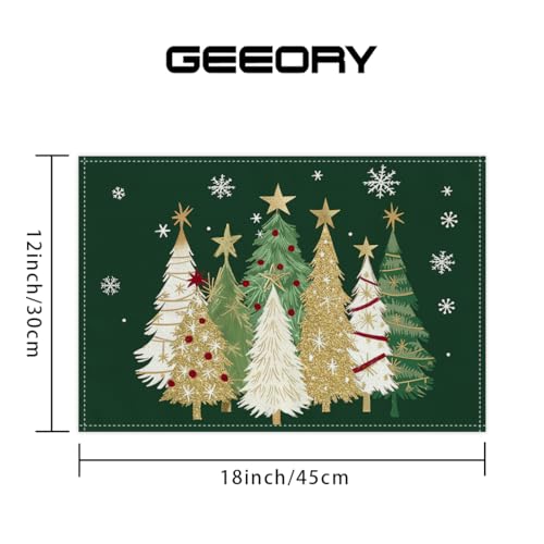 Christmas Placemats Set of 4 Green J4058