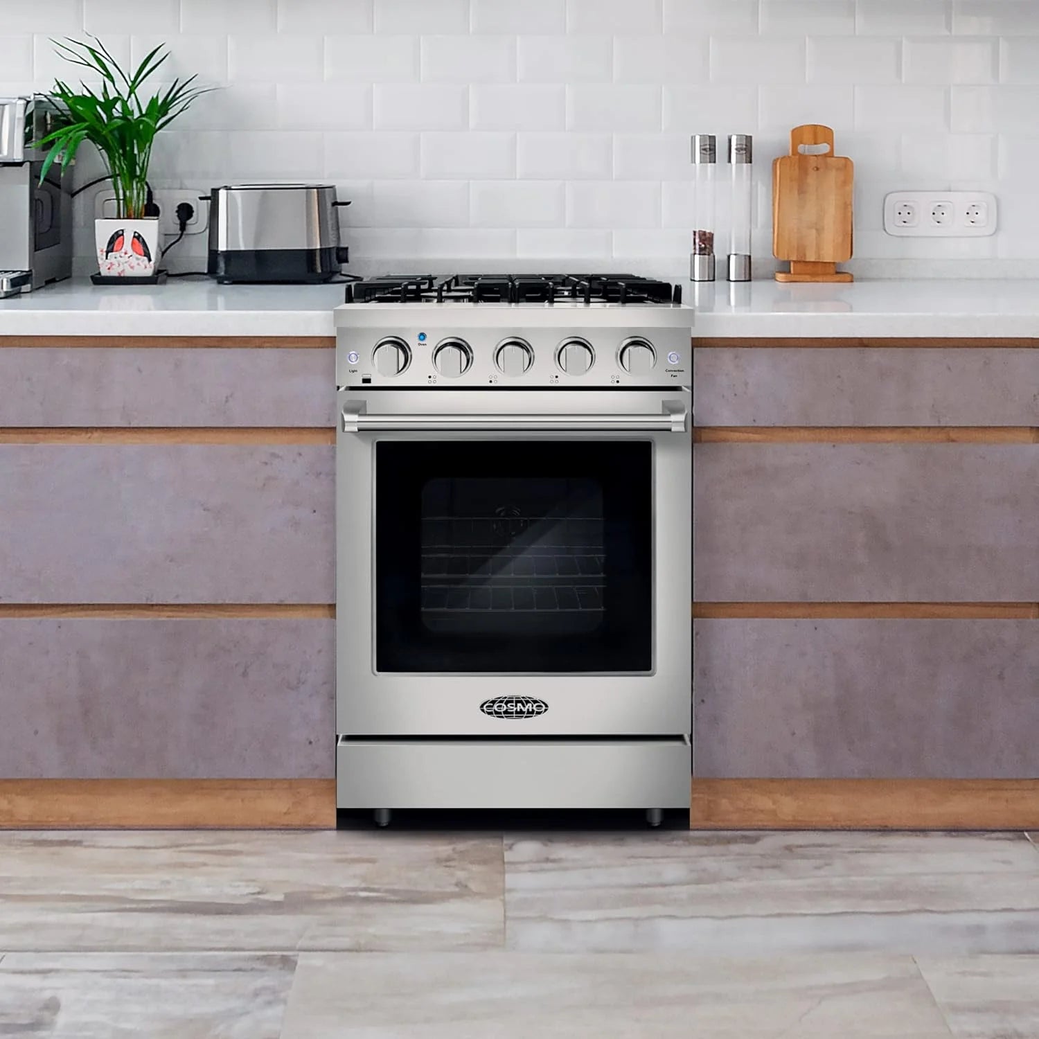 24 in. Freestanding Gas Range with 3.73 cu. ft. Capacity Oven in Stainless Steel G240