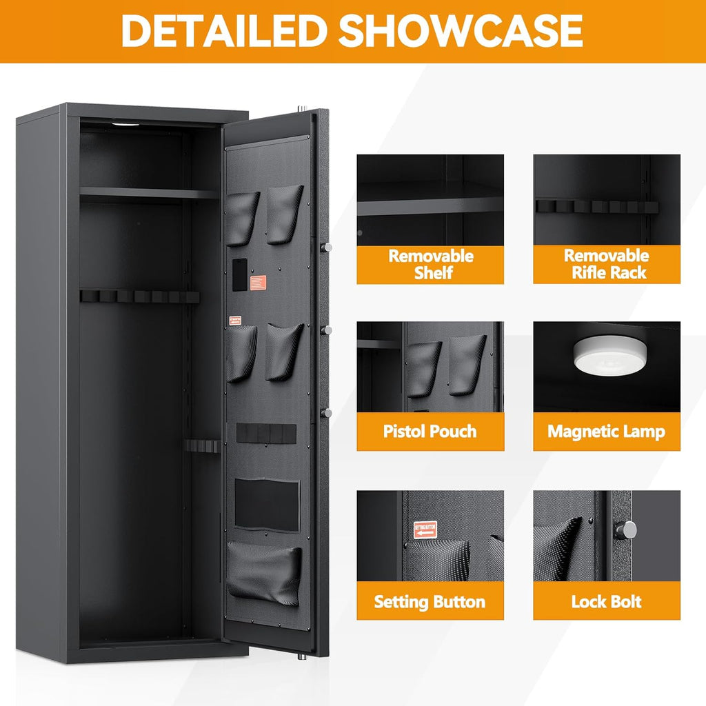 10-12 Gun Safe with Removable Shelf and Gun Rack O69826