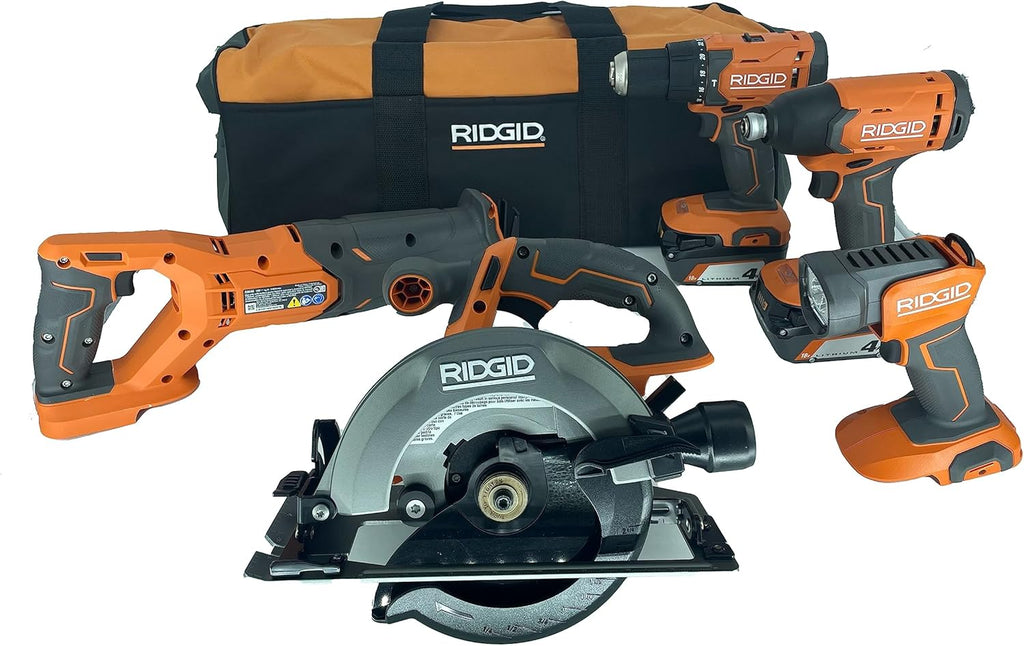 18V Lithium-Ion Cordless 5-Tool Kit with 4.0 Ah Batteries and Charger W211