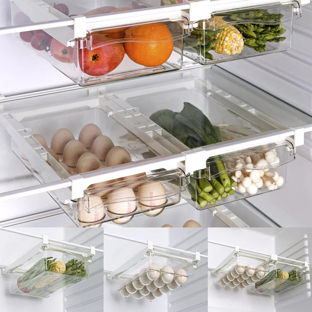 Transparent Refrigerator Egg Tray with Handle S150063