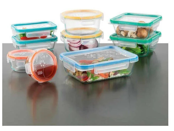 18 count Glass Food Storage Set G611864