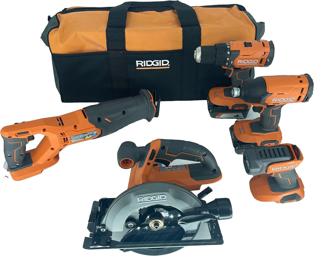 18V Lithium-Ion Cordless 5-Tool Kit with 4.0 Ah Batteries and Charger W211