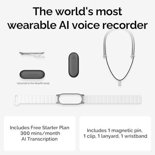64GB AI Voice Recorder, Lunar Silver E59139