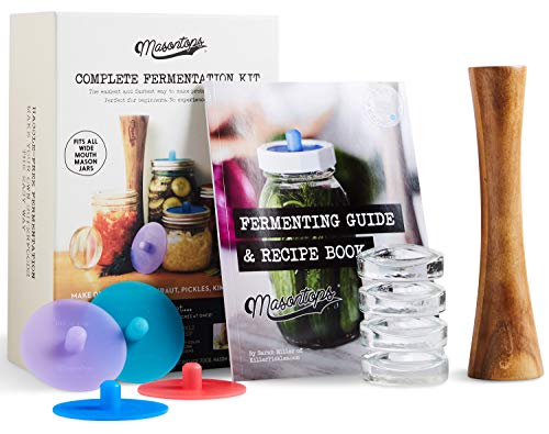 Fermentation Jar Starter Set with Mason Jar, Lids & Weight C436753
