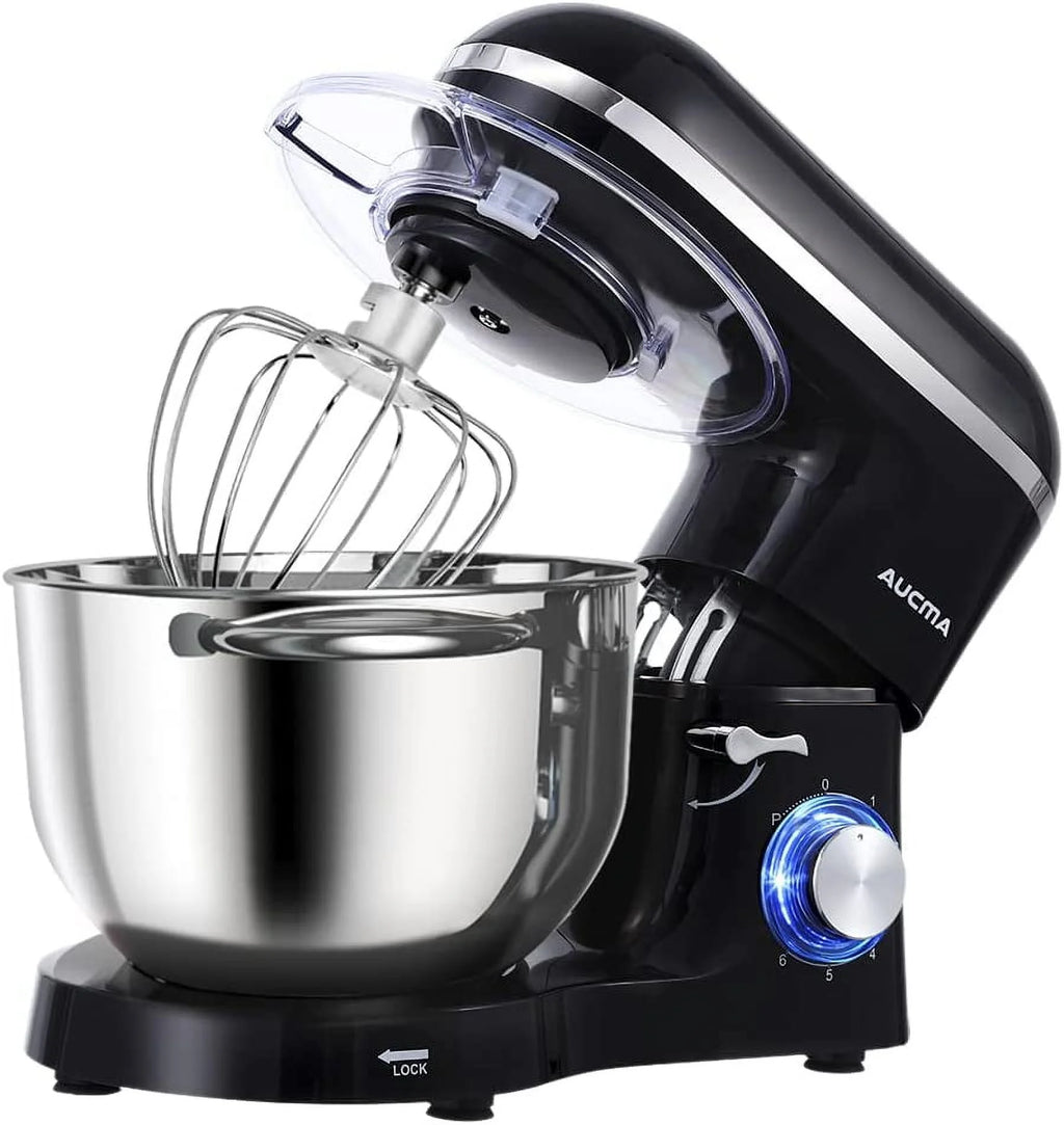 6.5-QT 660W 6-Speed Tilt-Head Stand Mixer with Dough Hook, Wire Whip & Beater Y318