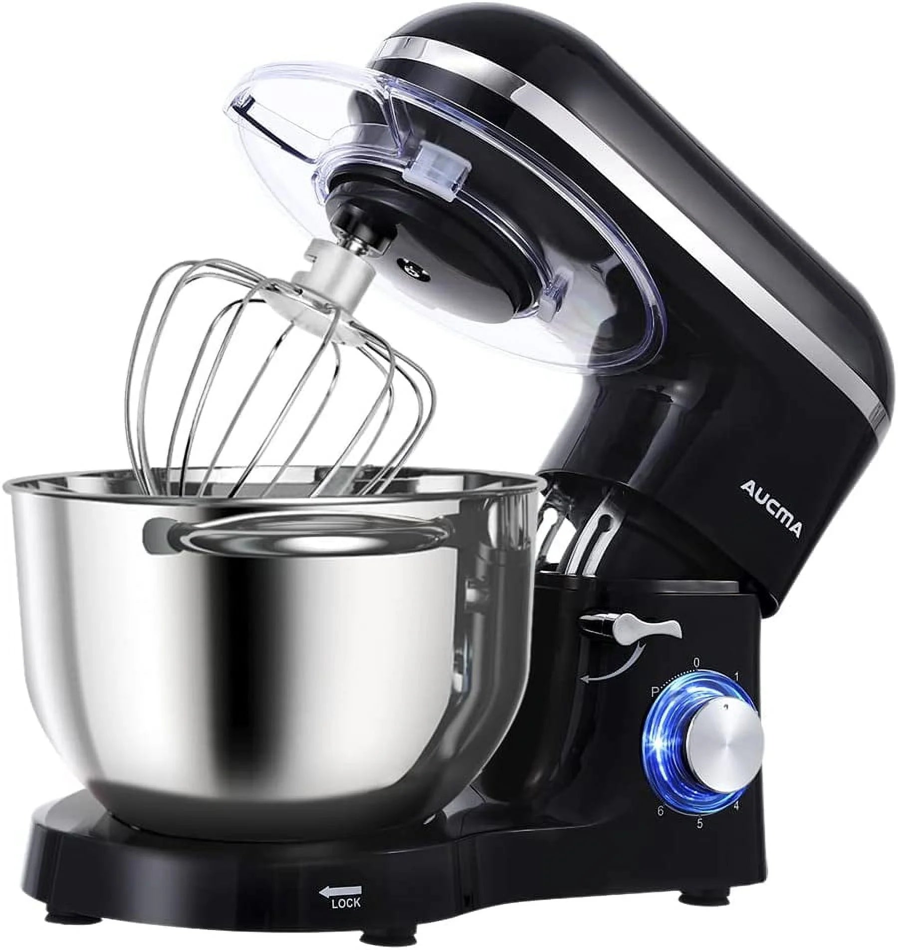 6.5-QT 660W 6-Speed Tilt-Head Stand Mixer with Dough Hook, Wire Whip & Beater Y318