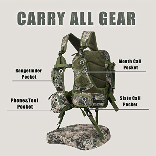 Adjustable Turkey Hunting Vest with Seat Cushion X2673
